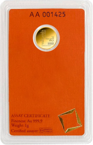 1 g Investment Gold Round Bar Valcambi (3)