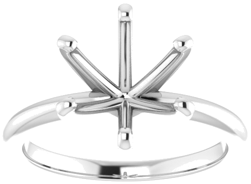 Sužadėtuvių Žiedas „Solitaire“ 417 Baltojo Aukso Round 9.4mm (3)