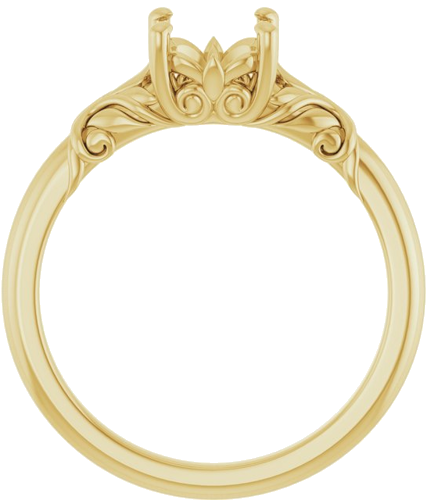 Sužadėtuvių Žiedas „Solitaire“ 14k yellow gold Round 7mm (2)