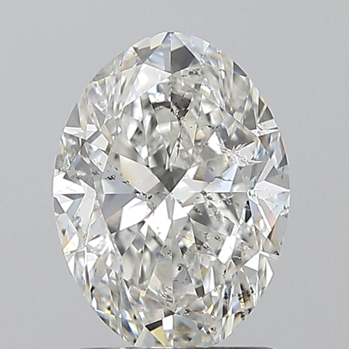1.5 carat G-SI2 Natūralus Oval Deimantas (1)
