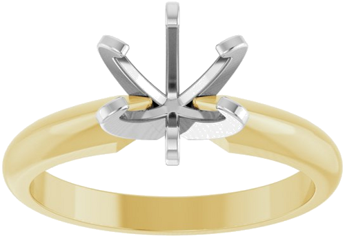 Sužadėtuvių Žiedas „Heavyweight Solitaire“ 14k yellow/white gold Round 6.4mm (3)