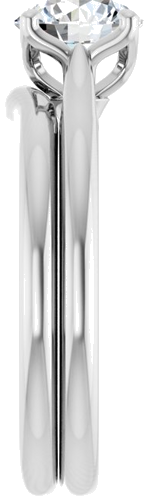 Sužadėtuvių Žiedas „Solitaire“ 585 Baltojo Aukso Round 6.5mm (9)