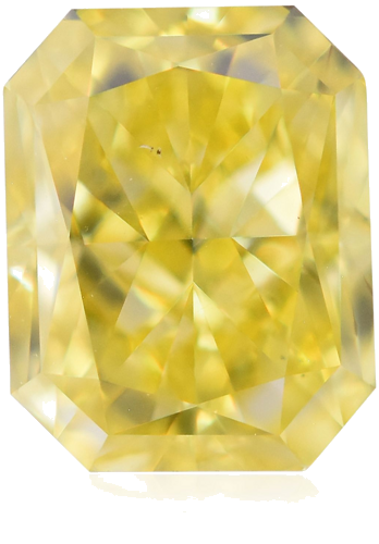 0.65 carat Fancy Vivid  Yellow-VS2 Natūralus Radiant Deimantas (1)