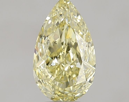 0.61 carat Fancy  Yellow-SI2 Natūralus Pear Deimantas (1)