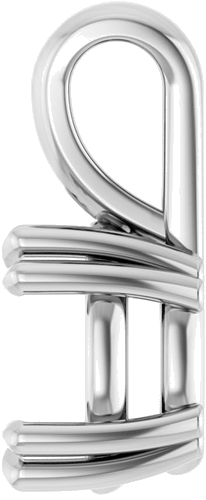 Pakabukas „Double Claw-Prong Solitaire“ 14k white gold Oval 8mm x 6mm (3)