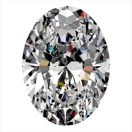 0.6 carat D-VVS2 Natūralus Oval Deimantas (1)