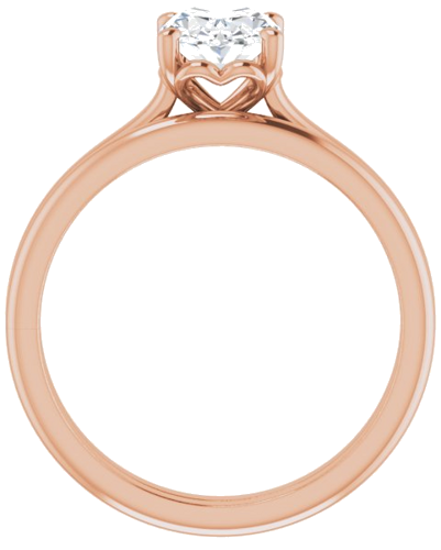 14K Rose  8x6 mm Oval Solitaire Engagement Ring Mounting (7)