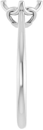Sužadėtuvių Žiedas „Solitaire“ 14k white gold Round 6.5mm (4)