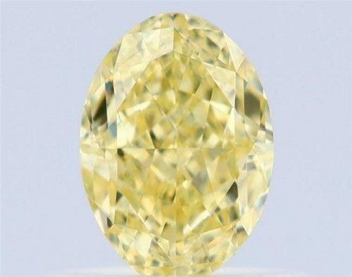 0.64 carat Fancy Intense Yellow-VVS2 Natūralus Oval Deimantas (1)