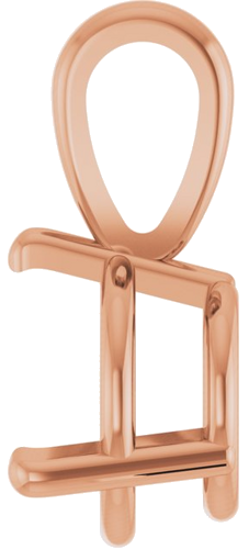 Pakabukas „Solitaire“ 585 Rožinis Aukso Round 6.5mm (3)