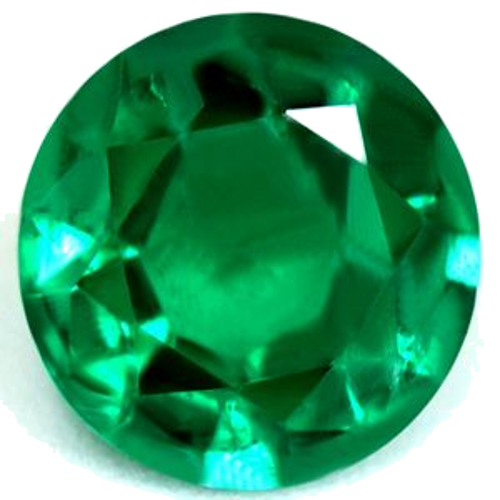 0.6 carat GREEN Round Smaragdas (1)