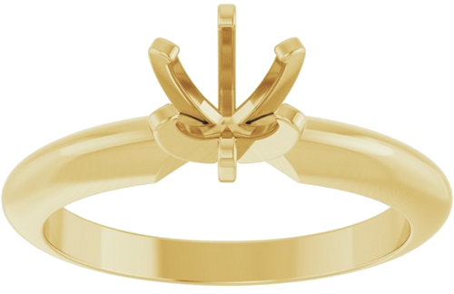 Sužadėtuvių Žiedas „Solitaire“ 14k yellow gold Round 5.2mm (3)