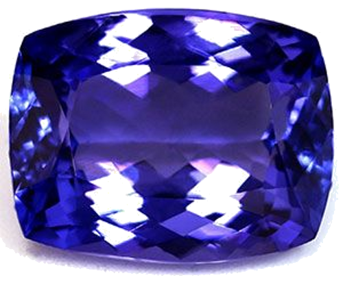 3.96 carat BLUE Cushion Tanzanite (1)
