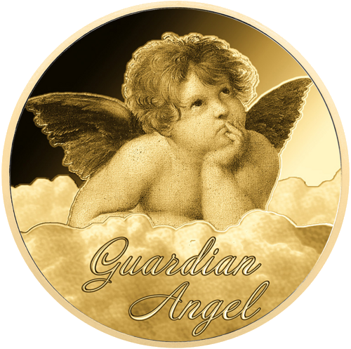 1/1000 oz Guardian Angel 3000 франка Чад златна монета (3)