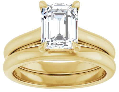 Sužadėtuvių Žiedas „Claw-Prong“ 14k yellow gold Emerald 8mm x 6mm (8)