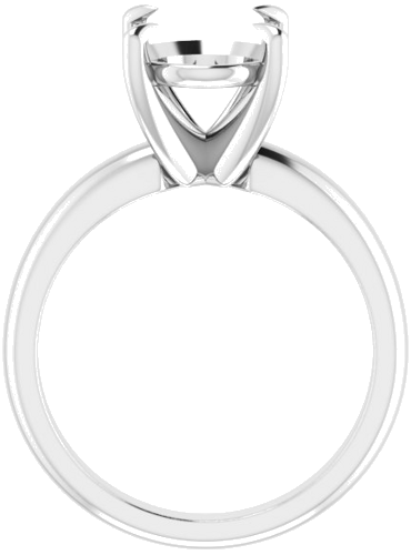 Sužadėtuvių Žiedas „Claw-Prong Solitaire“ 14k white gold Oval 11mm x 9mm (2)