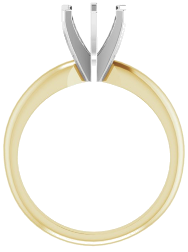 Sužadėtuvių Žiedas „Light Solitaire“ 585 Baltojo Ir Geltonojo Aukso Round 6mm x 6.6mm (2)