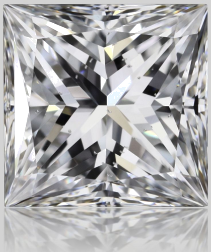 0.66 carat D-SI2 Natūralus Princess Deimantas (1)