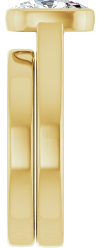 Sužadėtuvių Žiedas „Bezel-Set Solitaire“ 14k yellow gold Elongated Cushion 9mm x 7mm (9)