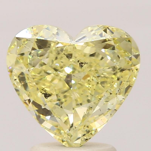 2.05 carat Fancy  Yellow-SI2 Natūralus Heart Deimantas (1)