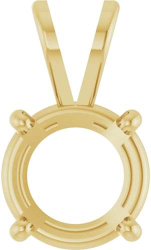 Pakabukas „Round 4-Prong Basket“ 14k yellow gold Round 9mm (1)