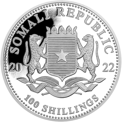 1 oz Леопард 2022 Сомалия 100 шилинга сребърна монета (2)
