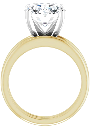 Sužadėtuvių Žiedas „Solitaire“ 585 Baltojo Ir Geltonojo Aukso Oval 12mm x 10mm (7)