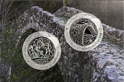 2021 Andorra Margineda Bridge and Poetic Narcissus 1.25 euro coins (7)