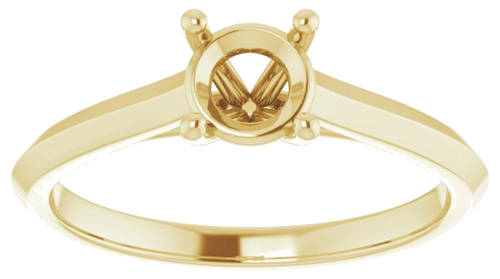 Sužadėtuvių Žiedas „Claw-Prong“ 14k yellow gold Round 5.5mm (3)