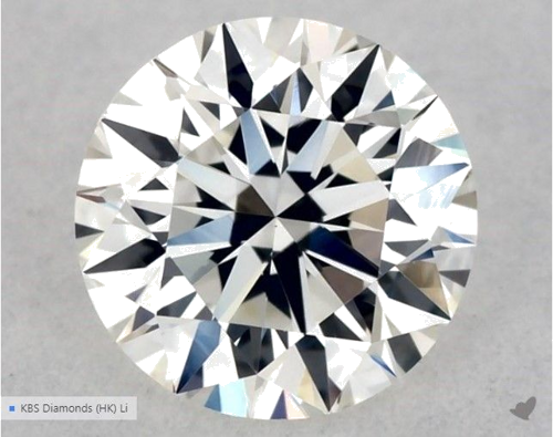 0.51 carat H-VVS2 Excellent cut Natūralus Round Deimantas (1)