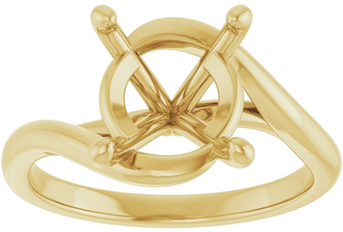Sužadėtuvių Žiedas „Bypass“ 14k yellow gold Oval 11mm x 9mm (3)