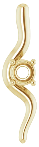 Pakabukas „Freeform Solitaire“ 14k yellow gold Round 3.8mm (1)