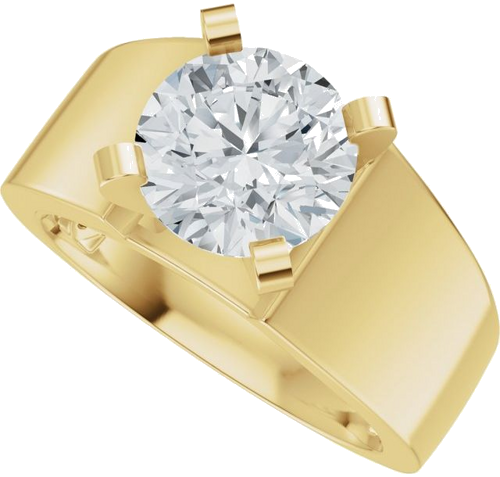 Sužadėtuvių Žiedas „Solitaire Cathedral-Style“ 14k yellow gold Round 8mm (10)