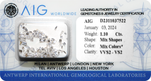 1.10 ct. Mix shapes / Mix colors Deimantai VVS2 - VS2 (156 vnt) (1)