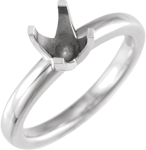 Sužadėtuvių Žiedas „Tall Solitaire“ 585 Baltojo Aukso Round 5.8mm (1)