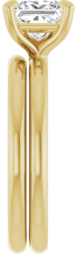 Sužadėtuvių Žiedas „Solitaire“ 10k yellow gold Square 6mm (9)