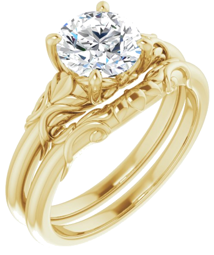 Sužadėtuvių Žiedas „Solitaire“ 14k yellow gold Round 7mm (6)
