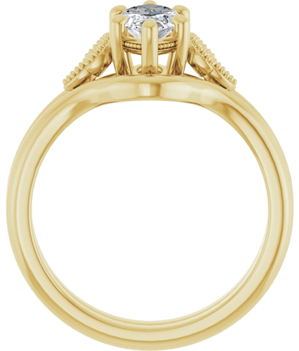 Sužadėtuvių Žiedas „Solitaire“ 14k yellow gold Marquise 10mm x 5mm (7)