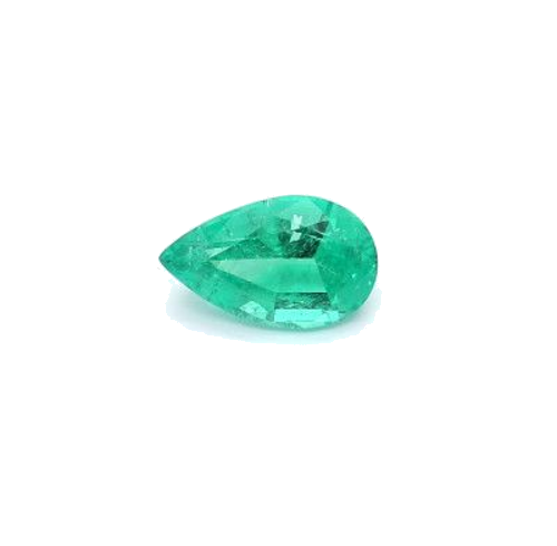 0.92 carat GREEN BRILLIANTSTEP cut Pear Smaragdas (1)