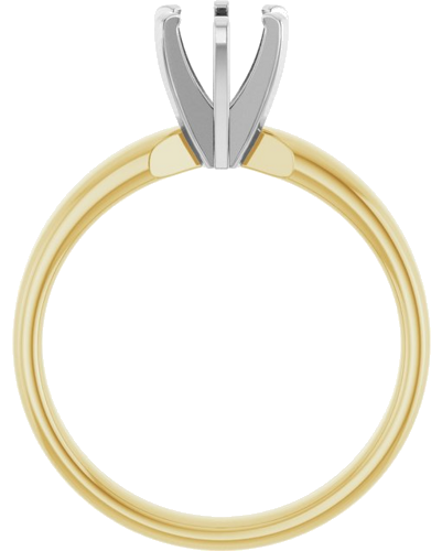 Sužadėtuvių Žiedas „Solitaire European-Style“ 14k yellow/white gold Round 5.8mm (2)