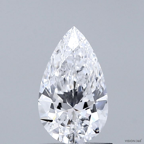 1.0 carat D-SI1 Natūralus Pear Deimantas (1)