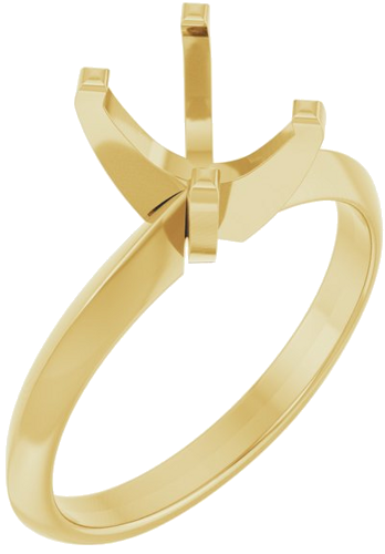 Sužadėtuvių Žiedas „Lightweight Solitaire“ 14k yellow gold Elongated Cushion 8mm x 6mm (1)