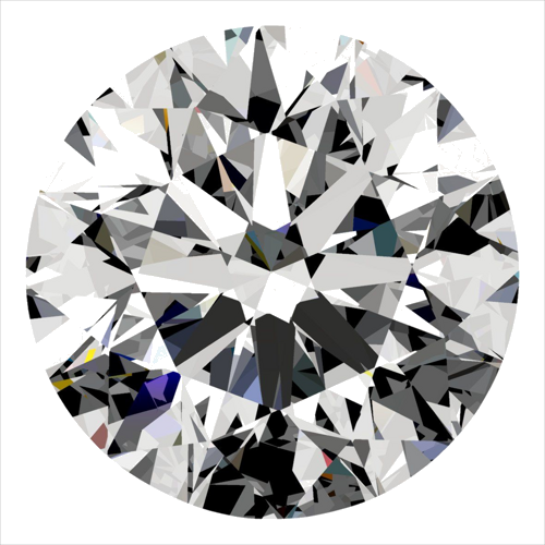 0.43 carat F-VVS2 Excellent cut Natūralus Round Deimantas (1)