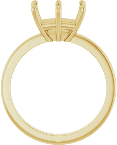 Sužadėtuvių Žiedas „Solitaire“ 14k yellow gold Emerald 9mm x 7mm (2)