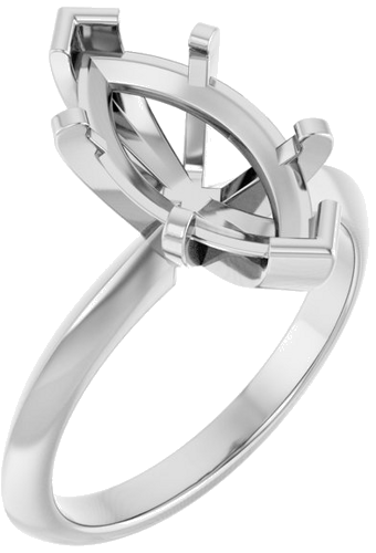Sužadėtuvių Žiedas „Knife-Edge“ 14k white gold Marquise 14mm x 7mm (1)