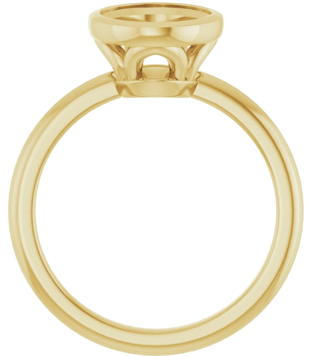 Sužadėtuvių Žiedas „Bezel-Set“ 14k yellow gold Oval 10mm x 8mm (2)