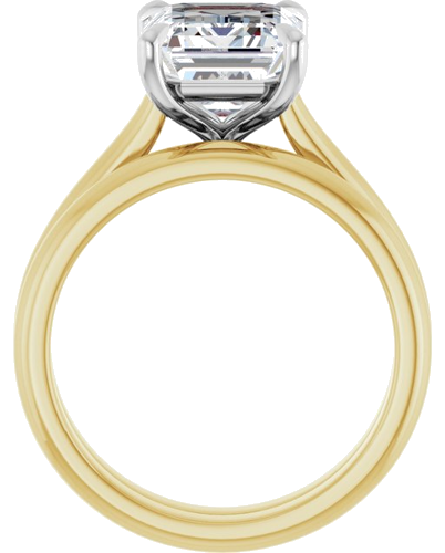 Sužadėtuvių Žiedas „Claw-Prong“ 14k yellow/white gold Emerald 10mm x 8mm (7)