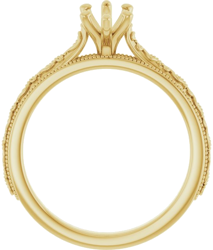 Sužadėtuvių Žiedas „Solitaire Sculptural“ 10k yellow gold Marquise 10mm x 5mm (2)