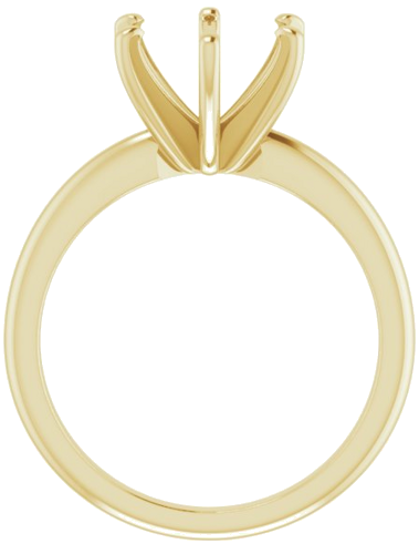 14K Yellow  9 mm Round Solitaire Engagement Ring Mounting (2)