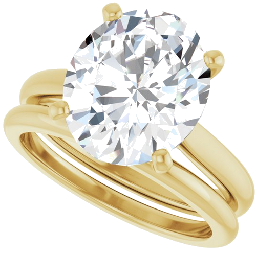 Sužadėtuvių Žiedas 14k yellow gold Oval 12mm x 10mm (10)